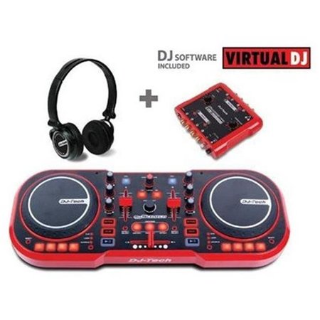 FIRST AUDIO MANUFACTURING FIRST AUDIO MANUFACTURING MYSCRATCHPACK USB DJ MIDI Controller with Headphones and External Sound Interface MYSCRATCHPACK